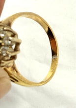 Load image into Gallery viewer, Vintage Pear Cut Blue Stone Halo Ring 925 Sterling Silver Size 7.5 Jewelry