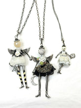 将图片加载到图库查看器,Vintage Jacqueline Kent Charmed Angel Pendant Necklace Collection Set of 3