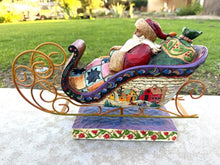 Charger l'image dans la galerie, 2004 Jim Shore Heartwood Creek Delivering Joy Santa Sleigh Figurine Enesco