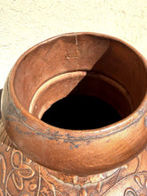 将图片加载到图库查看器,Persian Style Embossed Copper Tone Vase 16 Inch Middle Eastern Decorative Vessel