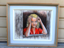 Load image into Gallery viewer, Original Oil Painting Songeuse Jeanne Dignard St Louis Signed Framed 27x23