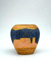 Load image into Gallery viewer, Vintage Southwestern Studio Art Pottery Vase Hand Painted Signed D — Ceramic, decor