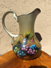 Charger l'image dans la galerie, Vintage Lisa White Porcelain Pitcher Vineyard Blessings Grape Pattern 10 Inch
