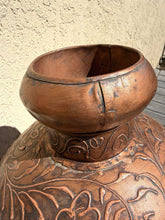 将图片加载到图库查看器,Persian Style Embossed Copper Tone Vase 16 Inch Middle Eastern Decorative Vessel