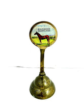 Load image into Gallery viewer, Vintage Baltimore Maryland Brass Souvenir Hand Bell Horse Illustration
