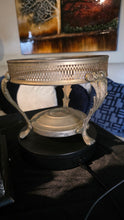 Load image into Gallery viewer, Vintage Brass Chafing Dish Warmer Stand — Old-World Elegance Meets Functional Artistry