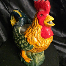 Cargar imagen en el visor de la galería, Vintage Ceramic Rooster Gravy Boat - 7" Colorful Chicken Creamer Pitcher