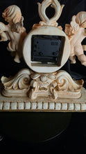 Load image into Gallery viewer, Vintage Cherub Mantel Clock – Ornate Rococo Floral Table Clock with Dual Angels and Roman Numerals