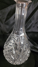 Load image into Gallery viewer, Vintage Cut Crystal Decanter – Diamond & Wedge Pattern – Elegant Barware Artistry (Small Rim Chip)