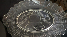 Load image into Gallery viewer, Vintage 1976 Bicentennial Liberty Bell Glass Platter – Commemorative “1776–1976 Declaration of Independence” Collector Serving Tray