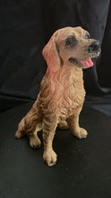 Load image into Gallery viewer, Vintage Golden Retriever Figurine – Smiling Resin Dog Statue with Lifelike Detail