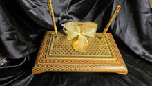 Load image into Gallery viewer, Vintage Persian Khatamkari Inlaid Wood Desk Set with Dual Pens