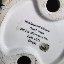 Load image into Gallery viewer, Vintage CBK Hand-Painted Ceramic Hen Figurine - Blue Floral Chicken Decor Piece