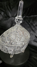 Load image into Gallery viewer, Hand-Cut Lead Crystal Candy Dish with Lid in Sparkling Form
