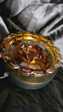 Load image into Gallery viewer, Vintage Fenton Art Glass Valencia Pattern Amber Ashtray | Mid-Century Modern Heavy Glass Dish