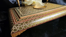 Load image into Gallery viewer, Vintage Persian Khatamkari Inlaid Wood Desk Set with Dual Pens