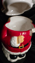 Cargar imagen en el visor de la galería, Vintage Santa Claus Cookie Jar with Toy Sack - Christmas Holiday Canister