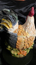 Cargar imagen en el visor de la galería, Vintage Jay Import Majolica Rooster Cookie Jar - Large Hand-Painted Ceramic Chicken Canister