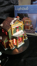 Load image into Gallery viewer, Feathers & Fur Woodcraft – Rustic Lighted Porcelain Village Shop (Wildlife Lodge Series)