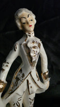 Load image into Gallery viewer, Vintage Victorian-Style Porcelain Gentleman Figurine with Gold Trim – Aristocratic Elegance, c. Mid-Century Japan