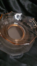 Load image into Gallery viewer, Vintage Pink Depression Glass Serving Bowl & Underplate – Octagonal handled set (Imperial Glass Style, 1930s)