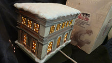 Load image into Gallery viewer, “It’s a Wonderful Life” Illuminated Bedford Falls Trust & Savings Bank – Enesco Holiday Village Collectible
