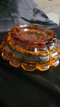 Load image into Gallery viewer, Vintage Fenton Art Glass Valencia Pattern Amber Ashtray | Mid-Century Modern Heavy Glass Dish