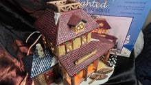 Load image into Gallery viewer, Lighted Porcelain “Boats & Bait” Holiday Village Marina House – Illuminated Collectible