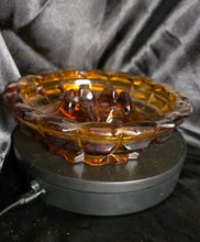 Load image into Gallery viewer, Vintage Fenton Art Glass Valencia Pattern Amber Ashtray | Mid-Century Modern Heavy Glass Dish