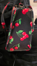 将图片加载到图库查看器,Kate Spade New York “Cherry Lane” Canvas Tote – Black with Red Cherry Print (Brand New)