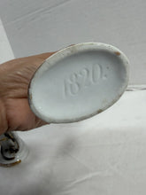 Load image into Gallery viewer, Vintage Pair of Hand-Painted Porcelain Openwork Toothpick Holders with Pink Roses & Gold Gilt