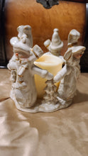 Cargar imagen en el visor de la galería, Snowmen Candleholder Vintage Winter Holiday Decor