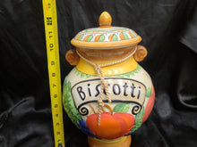 Charger l'image dans la galerie, Ceramic Biscotti Jar Handmade For Nonnis Good condition, no cracks or chips Size 12" tall