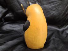 Load image into Gallery viewer, Vintage Wood Carve Panda Figurine with Brass Bamboo Stick, Brass Eyes and Ears