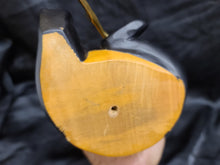 Load image into Gallery viewer, Vintage Wood Carve Panda Figurine with Brass Bamboo Stick, Brass Eyes and Ears