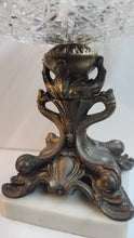 Load image into Gallery viewer, Vintage Crystal Glass Candy Dish With Solid Brass Stand