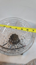 Load image into Gallery viewer, Vintage Crystal Glass Candy Dish With Solid Brass Stand