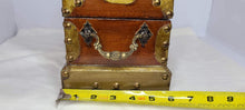 Cargar imagen en el visor de la galería, Treasure Chest with Gold Trim 10" x 6" x 6"