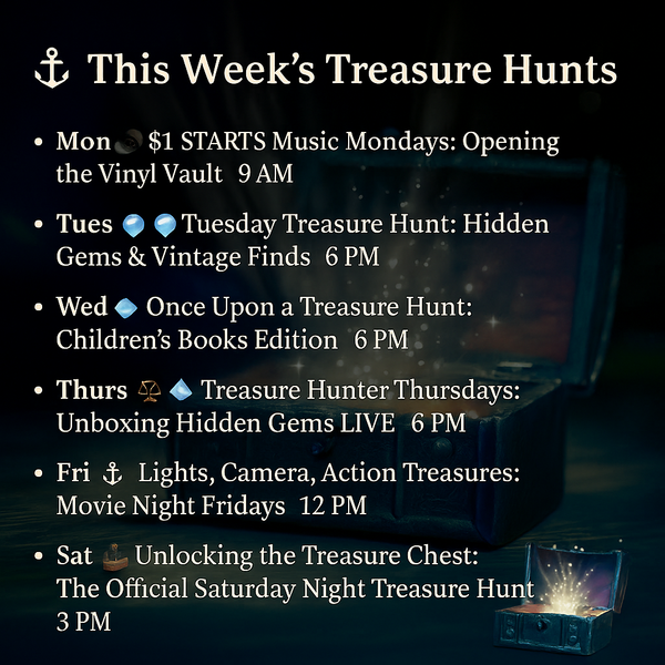 ⚓💎 This Week’s Live Treasure Hunts with Treasures of Bako! 💎⚓