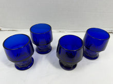 Load image into Gallery viewer, Vintage Viking Glass Georgian Cobalt Blue 10oz Tumbler Drinking Glasses Set of 4
