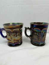 Load image into Gallery viewer, Antique Northwood Singing Birds Amethyst Carnival Glass Mug Art Nouveau

