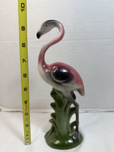 Load image into Gallery viewer, Vintage Mid-Century Pink Flamingo Ceramic Figurine Art Pottery Planter MCM
