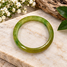 Load image into Gallery viewer, Natural Grade Green and Yellow Jadeite Jade Bangle Bracelet
