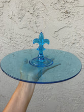 Load image into Gallery viewer, Vintage Fostoria Fairfax Azure Blue Center Handle Tidbit Serving Tray
