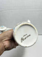 将图片加载到图库查看器，Vintage Nasco Japan Rosevine Ceramic Oil Vinegar Cruet Set Floral Pottery
