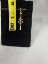 Charger l'image dans la galerie, Antique Art Nouveau 10K Gold Natural Pearl &amp; Gemstone Pendant
