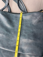 Load image into Gallery viewer, Vegan Teal Handbag with Matching Cross Bag
