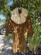 Load image into Gallery viewer, Vintage Rare Jeno de Paris Mid-length Trench Suede Coat -Tibetan Lamb Fur
