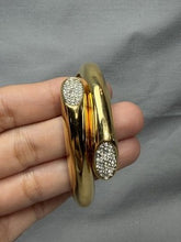 Charger l'image dans la galerie, Vintage Trifari Signed Gold-Tone Rhinestone Cuff Bracelet | Made in USA
