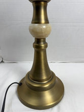 Load image into Gallery viewer, Vintage Brass Swing-Arm Table Lamp with Marble Accent
